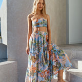 Parisian Escape Maxi Skirt Floral