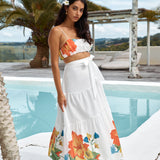 Garden Bed Maxi Skirt White