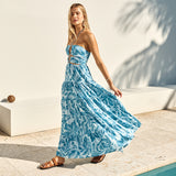 FORTUNATE ONE Aquamarine Maxi Dress Blue