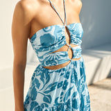 FORTUNATE ONE Aquamarine Maxi Dress Blue