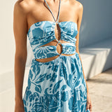 FORTUNATE ONE Aquamarine Maxi Dress Blue