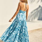 FORTUNATE ONE Aquamarine Maxi Dress Blue