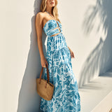 FORTUNATE ONE Aquamarine Maxi Dress Blue