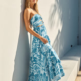 FORTUNATE ONE Aquamarine Maxi Dress Blue