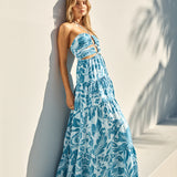 FORTUNATE ONE Aquamarine Maxi Dress Blue