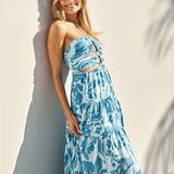 FORTUNATE ONE Aquamarine Maxi Dress Blue