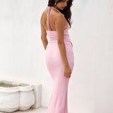 Palm Tree Paradise Maxi Skirt Pink