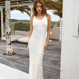 Youthful Glow Knit Maxi Dress White