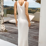 Youthful Glow Knit Maxi Dress White