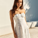 You and Me Strapless Maxi Dress White