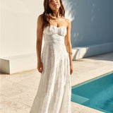 You and Me Strapless Maxi Dress White