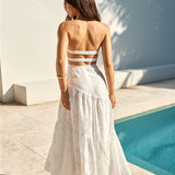 You and Me Strapless Maxi Dress White