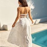 You and Me Strapless Maxi Dress White