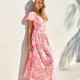 FORTUNATE ONE Garden Party Maxi Dress Pink