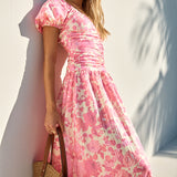 FORTUNATE ONE Garden Party Maxi Dress Pink