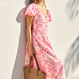 FORTUNATE ONE Garden Party Maxi Dress Pink