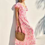 FORTUNATE ONE Garden Party Maxi Dress Pink