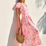 FORTUNATE ONE Garden Party Maxi Dress Pink