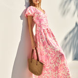 FORTUNATE ONE Garden Party Maxi Dress Pink