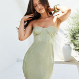 Lucky Love Strapless Mini Dress Green