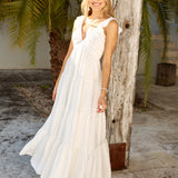 Blossoming Love Maxi Dress White