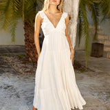 Blossoming Love Maxi Dress White