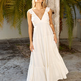 Blossoming Love Maxi Dress White