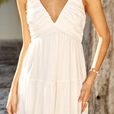 Blossoming Love Maxi Dress White