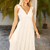 Blossoming Love Maxi Dress White