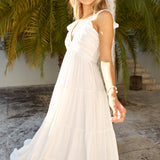 Blossoming Love Maxi Dress White