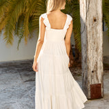 Blossoming Love Maxi Dress White