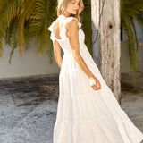 Blossoming Love Maxi Dress White