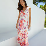 Sun-kissed Charm Floral Maxi Dress