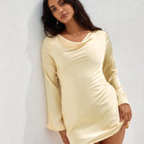 Elegant Evenings Satin Mini Dress Yellow