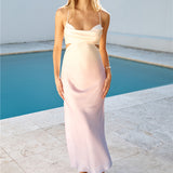 Sunrise Lookout Satin Maxi Dress Yellow