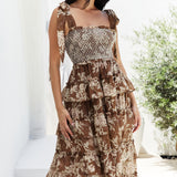 Gypsy Heart Maxi Dress Brown