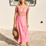 Soft Silhouette Maxi Dress Pink