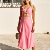 Soft Silhouette Maxi Dress Pink