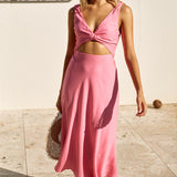 Soft Silhouette Maxi Dress Pink