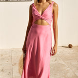 Soft Silhouette Maxi Dress Pink