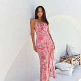 Majorca Strapless Midi Pink