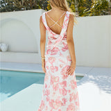 Peach Blossoms Maxi Dress Pink