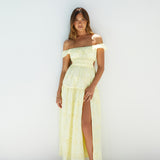 Lemon Blossom Maxi Dress Yellow