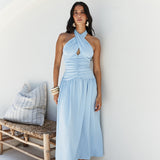 Mocha Moments Maxi Dress Blue