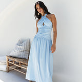 Mocha Moments Maxi Dress Blue