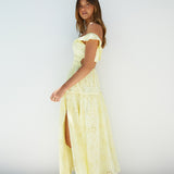 Lemon Blossom Maxi Dress Yellow