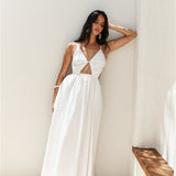 Lantern Trail Maxi Dress White