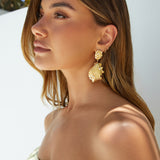 18K Gold Plated Pure Heart Earrings Gold