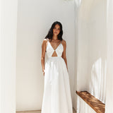 Lantern Trail Maxi Dress White