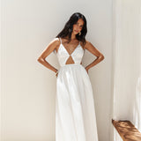 Lantern Trail Maxi Dress White